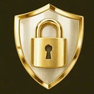 Shield with padlock — Slotsgem