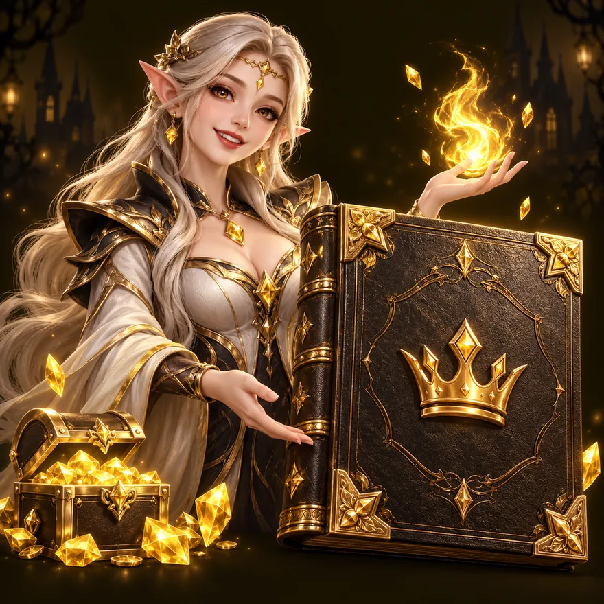 Ornate royal book — Slotsgem