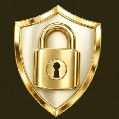 Shield with padlock — Slotsgem
