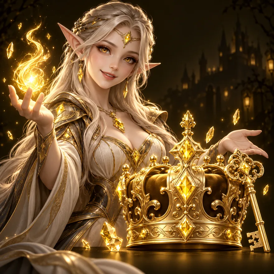 Royal crown and key — Slotsgem