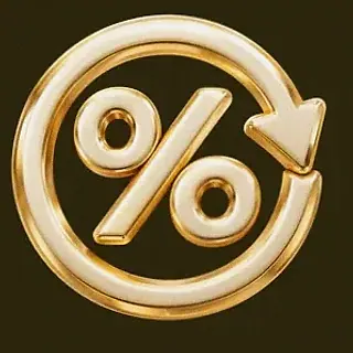 Gold percent symbol — Slotsgem