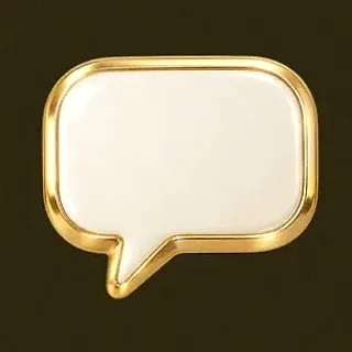 Gold speech bubble — Slotsgem