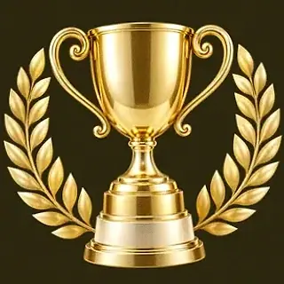 Gold trophy cup — Slotsgem