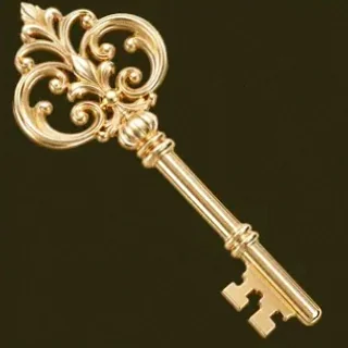 Ornate antique key — Slotsgem